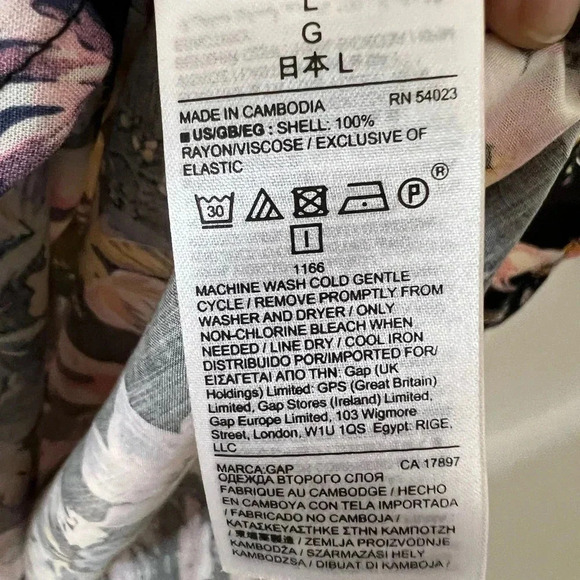 Gap Cami Dress black floral size Large New - Picture 11 of 11